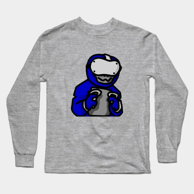 Little Creature Playing Virtural Reality Long Sleeve T-Shirt by VRMonkeyz